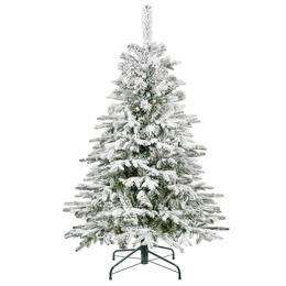 Choinka sztuczna 150 cm świerk kaukaski ośnieżony jak żywy, nowoczesny, ze stojakiem