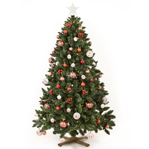 Choinka sztuczna 240 cm sosna leśna jak żywa Royal Trees premium z drewnianym stojakiem