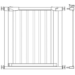 Bramka zabezpieczająca schody 75-89 cm bramka rozporowa brązowo-czarna 