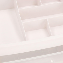 Organizer na kosmetyki 31x26,5x19,5 cm mleczny pojemnik na biżuterię z przegródkami