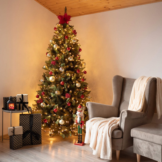 Choinka sztuczna 180 cm Premium Royal Trees świerk syberyjski z drewnianym stojakiem