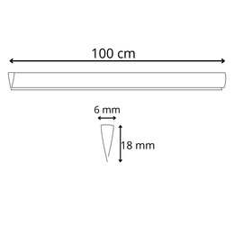 Maskownica, profil do osłony maskującej 100 cm PVC na balkon, taras, ogrodzenie, brązowa