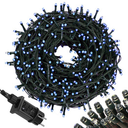 Lampki choinkowe 300 led niebieski 15m oświetlenie świąteczne IP44