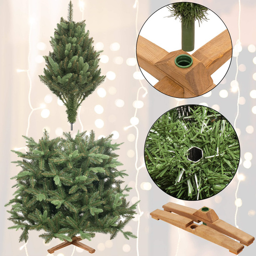 Choinka sztuczna 180 cm Premium Royal Trees świerk syberyjski z drewnianym stojakiem