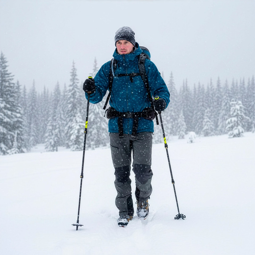 Kije trekkingowe z regulacją długości, składane kijki do chodzenia, nordic walking z trzema nakładkami