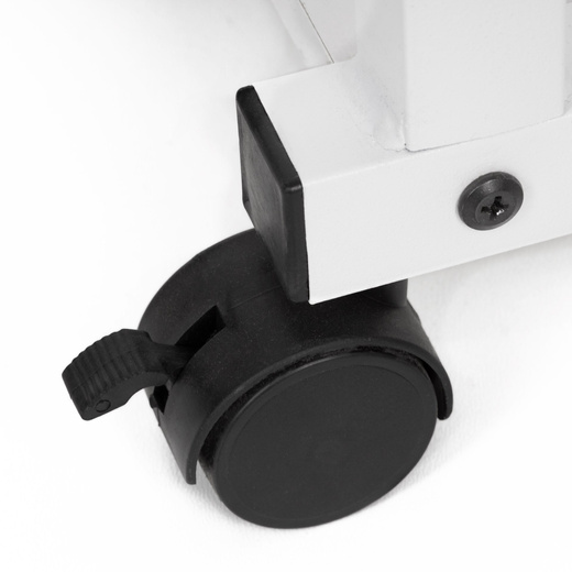 Stolik na kółkach regulowany 76-86 cm biurko mobilne pod laptopa biały