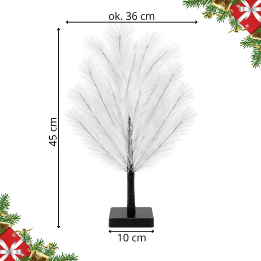 Choinka 20 LED drzewko świąteczne 45 cm dekoracja na stół, ozdoba świetlna, ciepła biel
