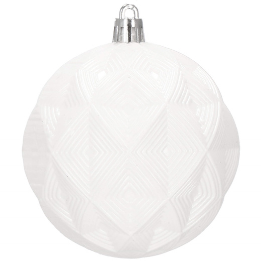 Bombki choinkowe 30 szt. biały 8cm zestaw choinkowy