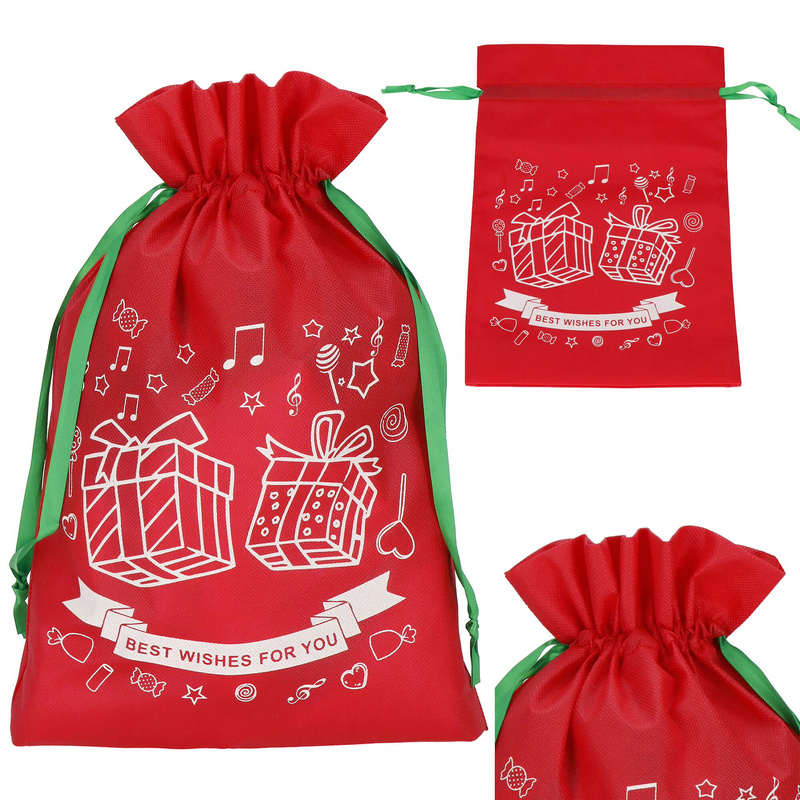 Worek na prezenty pod choinkę torba św. Mikołaja czerwona
