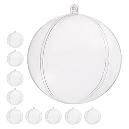 Bombki akrylowe 11cm kula plastikowa decoupage zestaw 10 szt.