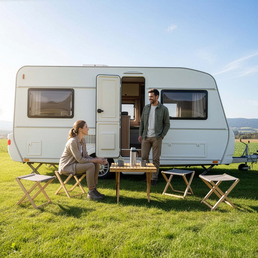 Krzesło składane turystyczne, wędkarkie, stołek na biwak, kemping, jasnoszary