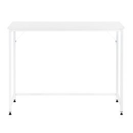 Biurko komputerowe nowoczesne 100x50x76 cm stolik loft industralny biały
