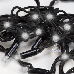 Kurtyna świetlna PRO 50 Led lampki zewnętrzne 2,5 m zimny biały + zimny biały flash zestaw