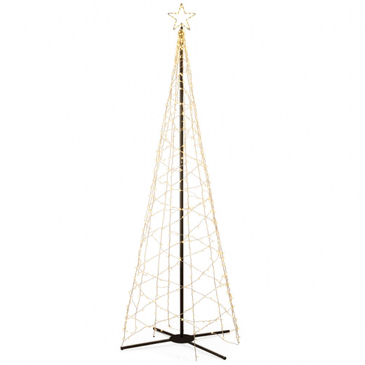 Choinka LED do ogrodu 300 cm dekoracja świecąca świąteczna 480 LED ciepły biały