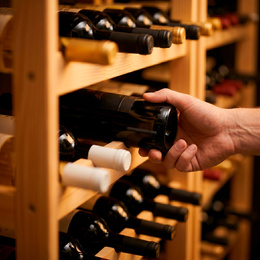 Regał na wino drewniany stojak na butelki szafka z półkami na alkohol 56 butelek