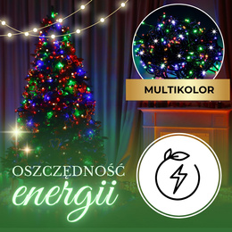 Lampki choinkowe 500 led multikolor 25 m oświetlenie świąteczne IP44