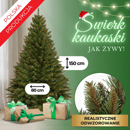 Choinka sztuczna premium 150 cm świerk kaukaski