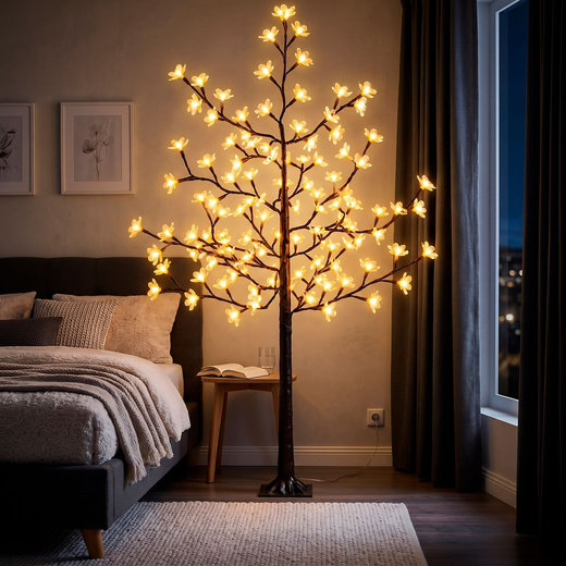 Świecące drzewko 180 cm 128 Led ozdobne drzewko świąteczne dekoracja świetlna biały ciepły