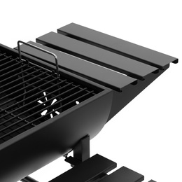 Grill węglowy, ogrodowy z pokrywą, termometrem, duży ruszt grillowy