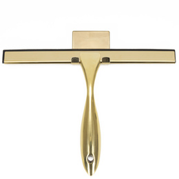 Ściągaczka do szyb, kabiny prysznicowej, łazienkowa ze stali nierdzewnej z uchwytem, złota