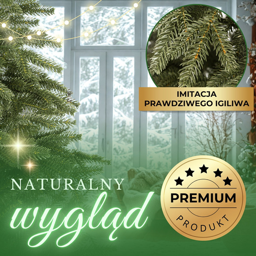 Choinka sztuczna 200 cm premium świerk kaukaski PE
