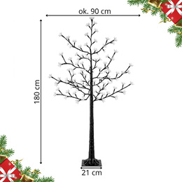 Świecące drzewko 180 cm 128 Led ozdobne drzewko świąteczne dekoracja świetlna biały ciepły