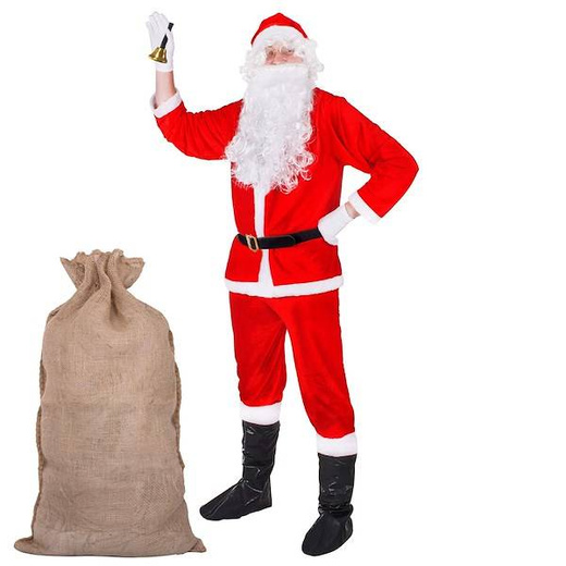Strój św. Mikołaja zestaw 10 elementowy przebranie świąteczne