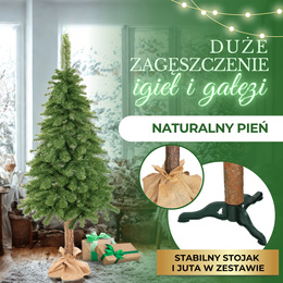 Choinka na pniu 180 cm sztuczna sosna naturalna