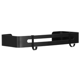 Półka łazienkowa pod prysznic 32x12 cm ze stali nierdzewnej czarna
