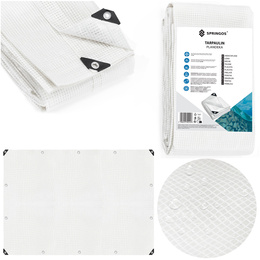 Plandeka 3x4m 100g/m2 gruba płachta ochronna biała, transparentna