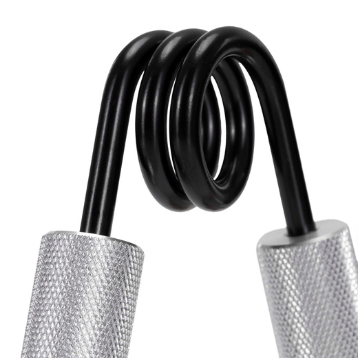 Ściskacz do rąk opór 45 kg do ćwiczeń dłoni, nadgarstków, srebrno-czarny