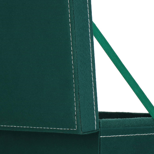 Szkatułka na biżuterię 28x19,5x7 cm zielony welurowy organizer z przegródkami