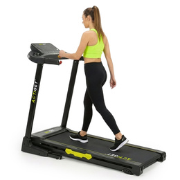 Bieżnia elektryczna, domowa 16 km/h z nachyleniem składana z aplikacją i czujnikami PRO