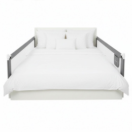 Barierka ochronna do łóżka 200 cm zabezpieczająca uniwersalna dla dzieci składana szara