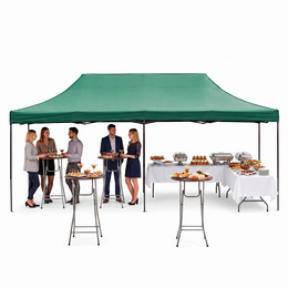 Namiot handlowy 3x6 m ogrodowy, pawilon na imprezy, catering zielony