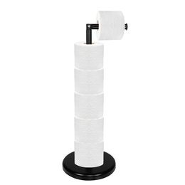 Uchwyt na papier toaletowy, stojak metalowy, czarny