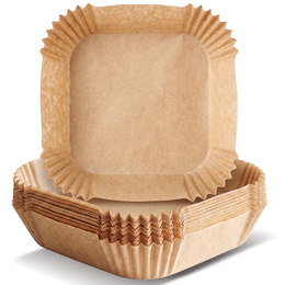 Wkłady papierowe do Airfryer 100 szt. tacki do frytkownicy beztłuszczowej 23 x 23 cm