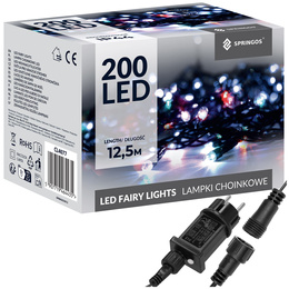 Lampki choinkowe 200 led multikolor 10m oświetlenie świąteczne IP44