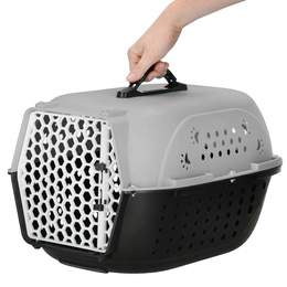 Transporter dla kota psa gryzoni do 7 kg 48x33x27 cm szaro-czarny