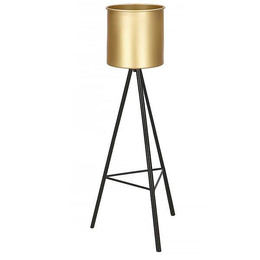 Stojący kwietnik 45 cm stojak z doniczką na kwiaty nowoczesny loft złoty