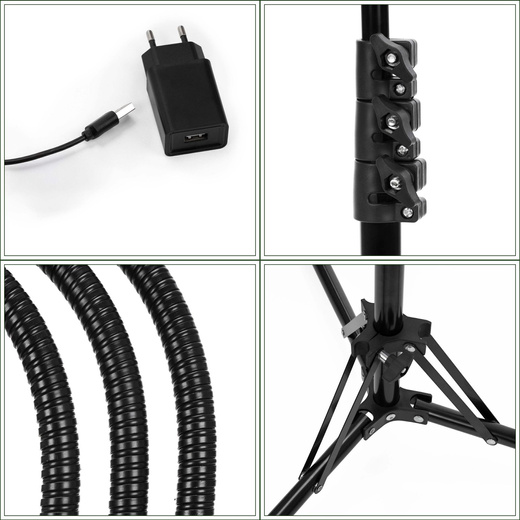 Lampa do doświetlania roślin LED do wzrostu uprawy 4 panele z timerem i pilotem, usb