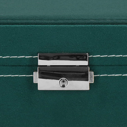 Szkatułka na biżuterię 28x19,5x7 cm zielony welurowy organizer z przegródkami