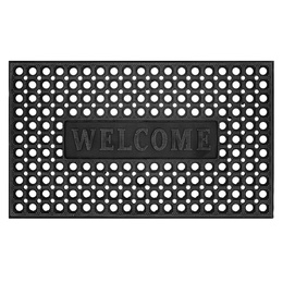 Wycieraczka wejściowa, mata pod drzwi 75x45 ażurowa, czarno-grafitowa
