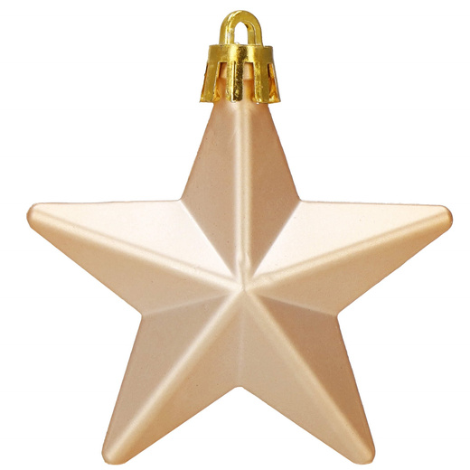Bombki choinkowe 6 szt. gwiazdki ozdoby świąteczne zestaw rose gold