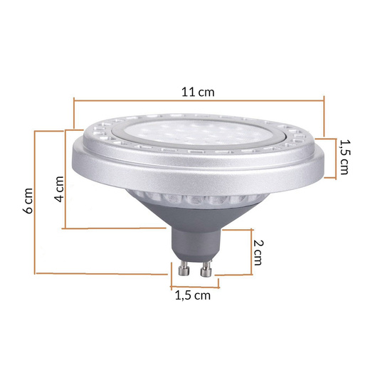 Żarówka led ar111 gu10 9W 2900K ciepły biały