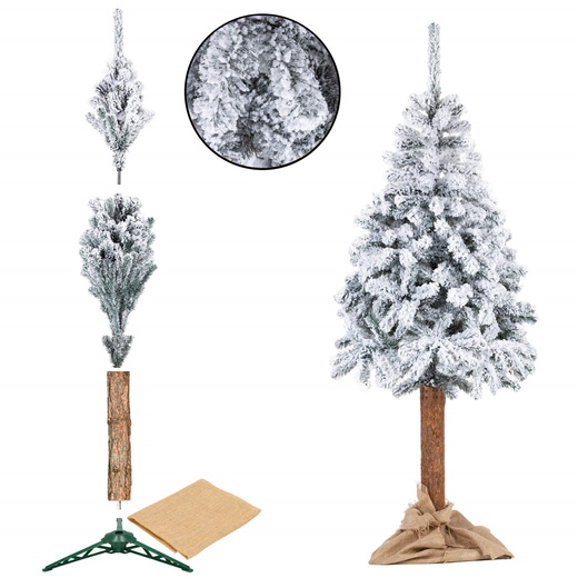 Choinka sztuczna na pniu 220 cm świerk śnieżony