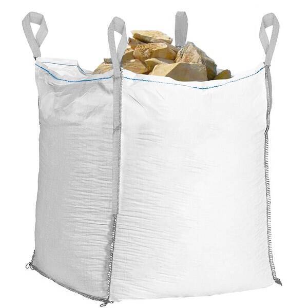 Big Bag worek 1000 kg mocny na gruz 145x90x90 cm kontener z uchwytami biały
