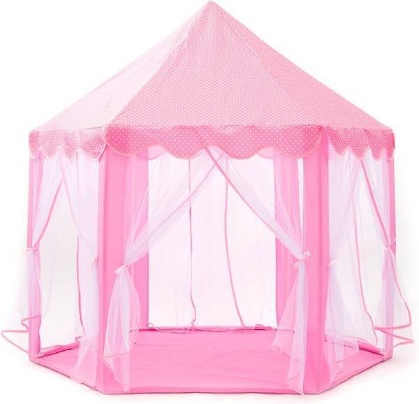 Domek dla dzieci zamek namiot do ogrodu różowy