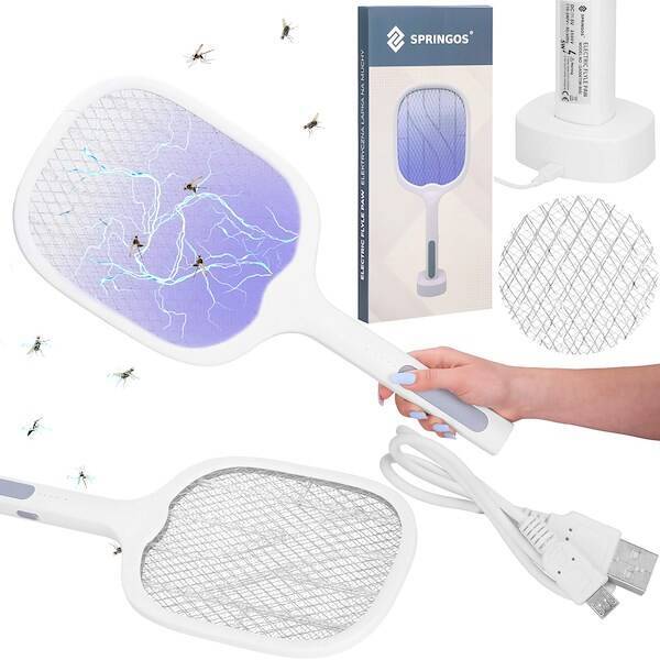 Elektryczna łapka na muchy rażąca packa na owady, komary, owadobójcza 2500V