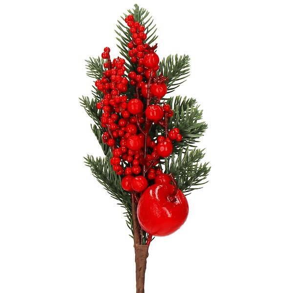Gałązka świąteczna sztuczna dekoracja do stroika 32 cm
